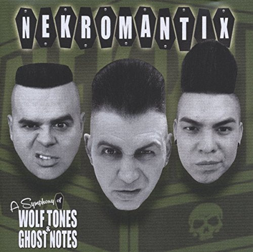 Nekromantix album cover featuring three men with exaggerated pompadours.