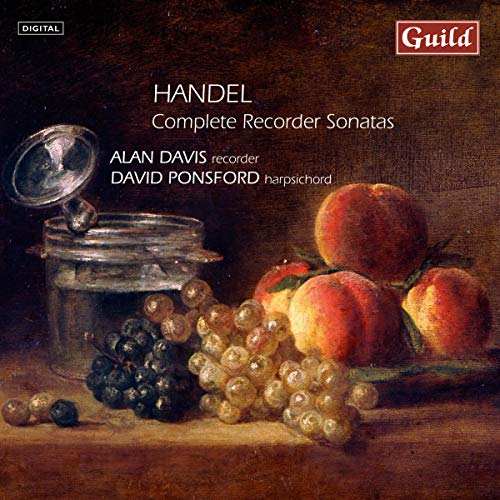 CD cover depicting fruit, a jar, and text: Handel Recorder Sonatas.