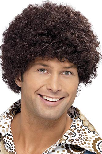 Smiffys 70's Disco Dude Afro Wig - Brown