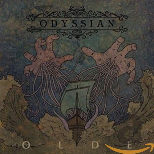 CD cover art: ship between grasping hands in stormy waters.