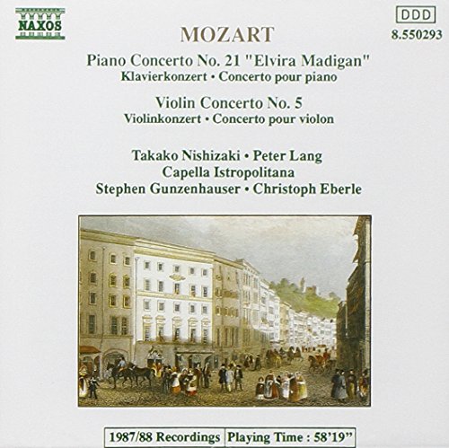 Nishizak - Mozart: Piano Concerto 21 / Violin Concerto 5 [CD]