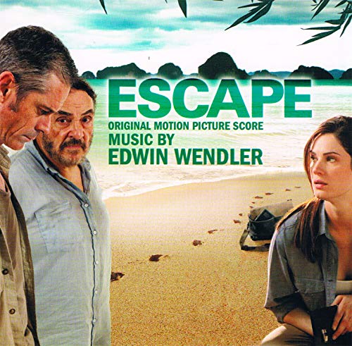 CD cover for "Escape" soundtrack featuring three people and a beach.