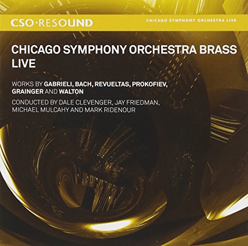 CD cover for Chicago Symphony Orchestra Brass Live, abstract gold design.