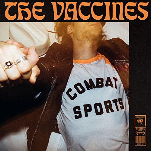 Album cover for The Vaccines’ “Combat Sports” featuring a person in a jacket.