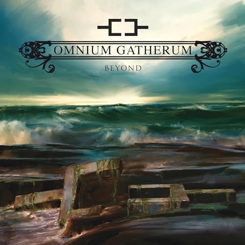 CD cover for Omnium Gatherum's "Beyond" album, featuring ocean waves.