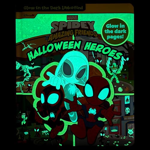 Disney Junior Marvel Spidey and His Amazing Friends: Halloween Heroes Glow in the Dark Look and Find