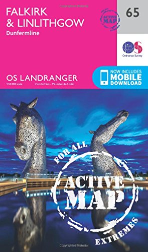 Landranger Active (65) Falkirk & Linlithgow, Dunfermline (OS Landranger Active Map)