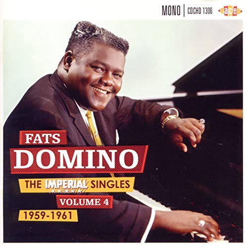 Fats Domino album cover featuring a portrait of the musician at a piano.