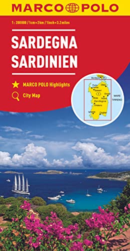 Sardinia Marco Polo Map: 1:200 000: Wegenkaart 1:200 000