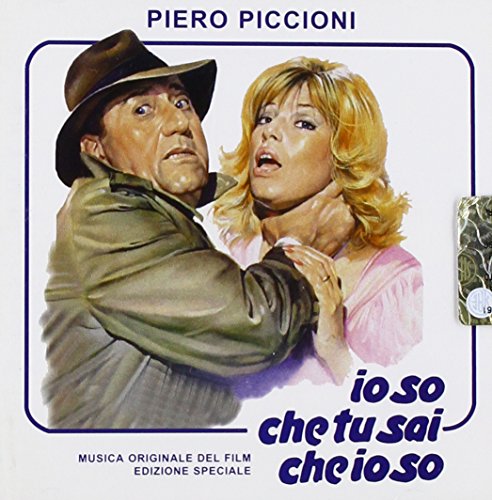 CD cover: man grabbing woman’s neck, film title “Io So Che Tu Sai”.