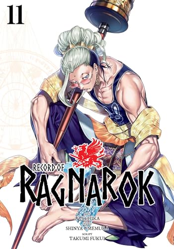Manga cover featuring Buddha holding a large staff with the title Record of Ragnarok.