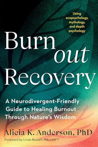 Book cover: "Burnout Recovery" with a green leaf background.