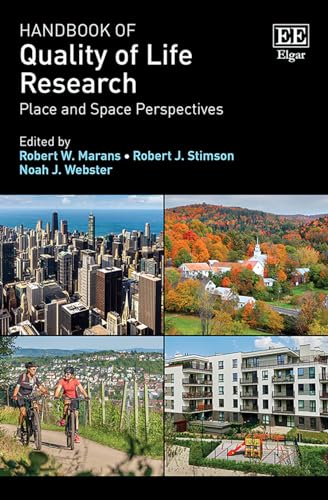 Book cover with cityscapes, rural scenes, and people in outdoor spaces.