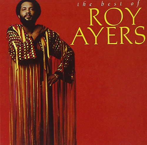 Roy Ayers album cover, featuring a portrait of the musician in vibrant clothing.