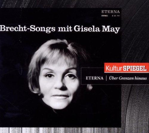 Black and white album cover featuring portrait of Gisela May, German singer.