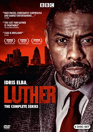 DVD cover for “Luther: The Complete Series” featuring Idris Elba.
