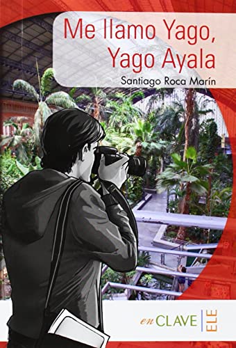 Book cover: boy with camera, botanical garden background, Spanish title.