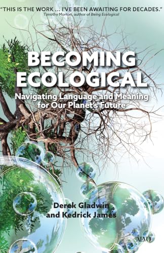 Book cover: “Becoming Ecological” with tree roots and bubbles.