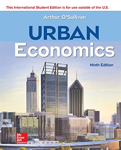 Textbook cover for "Urban Economics," ninth edition, with city skyline.