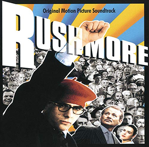 Rushmore soundtrack vinyl cover with film characters and a raised fist.