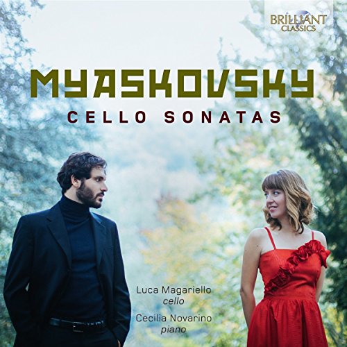 CD cover featuring portraits of musicians and text: "Myaskovsky Cello Sonatas".