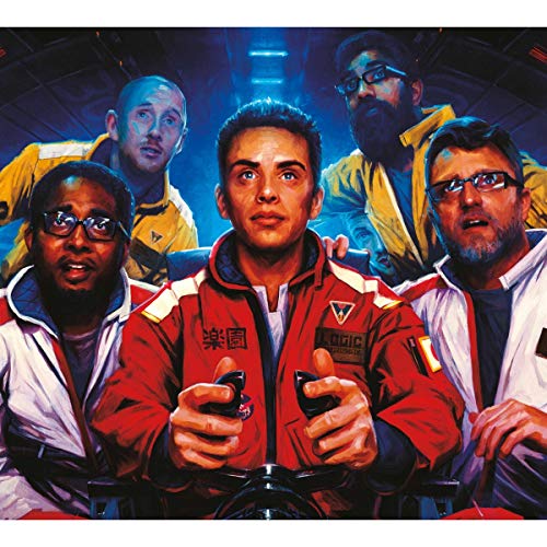 CD cover for Logic’s “Incredible True Story” featuring illustrated astronauts.