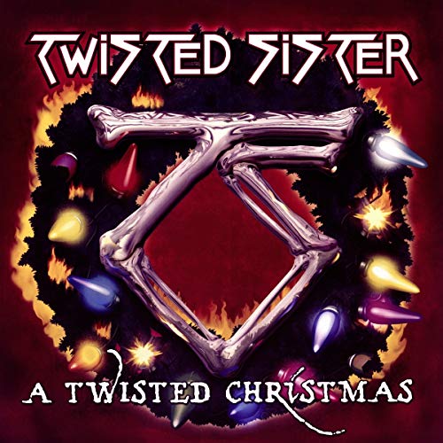 Twisted Sister album cover: a flaming wreath with a silver skull.