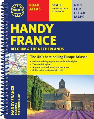 Philip's Handy Road Atlas France, Belgium and The Netherlands : Spiral A5