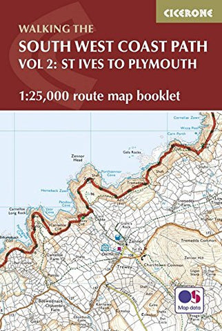 The South West Coast Path Map Booklet - St Ives to Plymouth: 1:25,000 OS Route Mapping (British Long Distance)