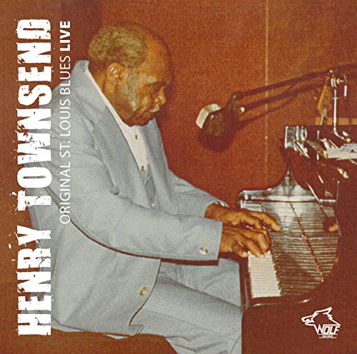 Henry Townsend at a piano, album cover for "Original St. Louis Blues Live.