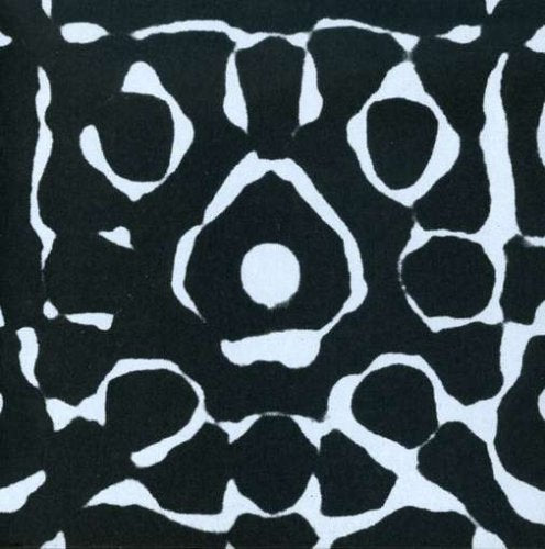 Black and white abstract pattern resembling organic shapes and cells.
