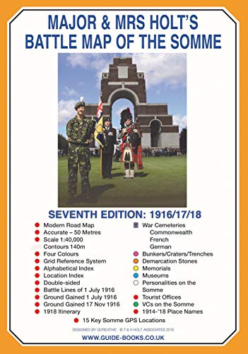 Major & Mrs Holt's Battle Map of The Somme (Map) (Holt's Battlefield Guidebooks)
