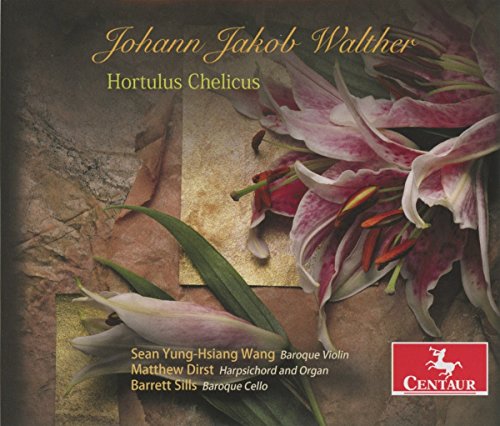 CD cover featuring lilies and text naming composers and performers.
