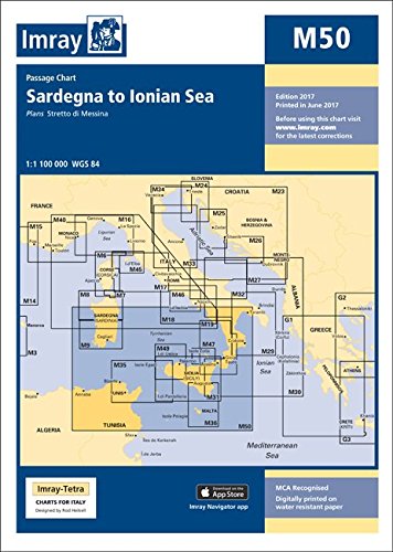 Imray Chart M50: Sardegna to Ionian Sea (M Series)
