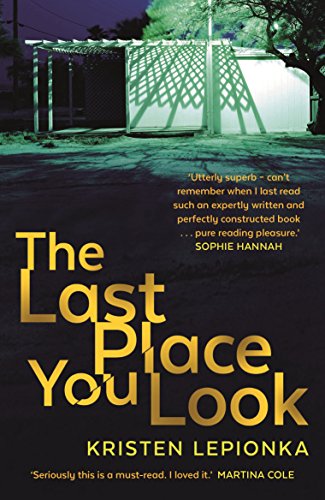 Book cover for “The Last Place You Look” with a shadowy gazebo image.
