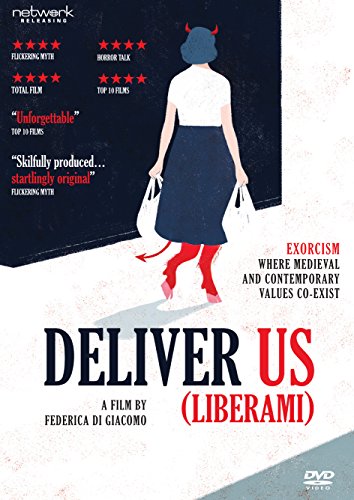 DVD cover for "Deliver Us" featuring a woman with devil horns.