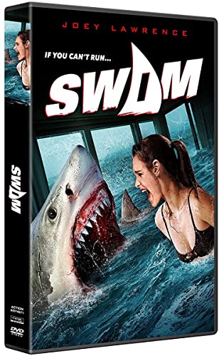 DVD cover for "Swim" featuring a shark and screaming woman.