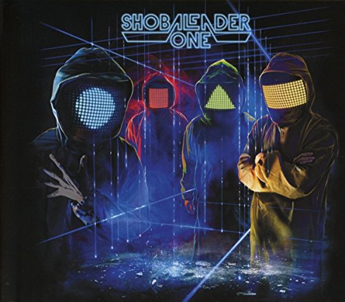 CD cover: four hooded figures with illuminated, geometric faceplates.