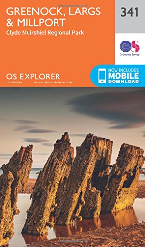 OS Explorer Map 341 Greenock, Largs and Millport OS Explorer Paper Map