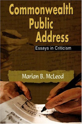 Commonwealth Public Address : Essays in Criticism