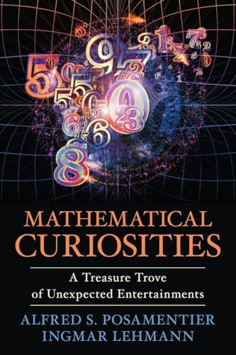 Book cover with colorful numbers and the title "Mathematical Curiosities.