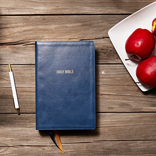 NKJV, Foundation Study Bible, Large Print, Leathersoft, Blue, Red Letter, Comfort Print : Holy Bible, New King James Version