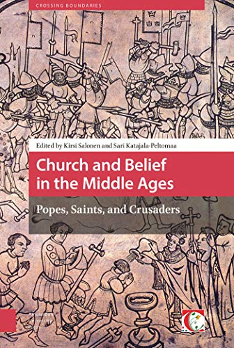Book cover depicting medieval knights and religious figures, titled “Church and Belief.”