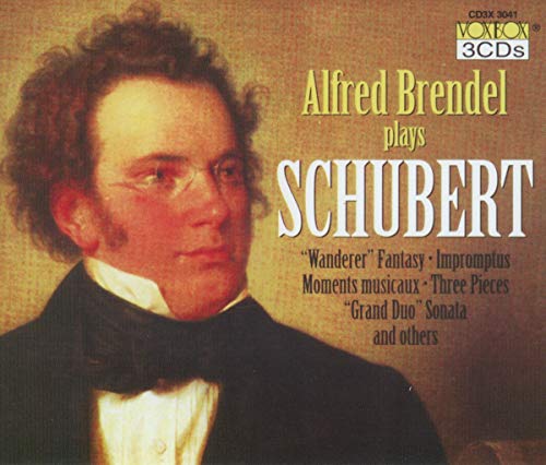 CD cover featuring a portrait of Schubert and text "Alfred Brendel plays SCHUBERT".