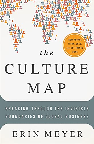 Book cover for The Culture Map by Erin Meyer featuring a world map icon.