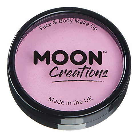 Pro Face & Body Paint Cake Pots by Moon Creations - Light Pink - Professional Water Based Face Paint Makeup for Adults, Kids - 36g