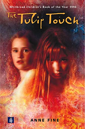 Book cover: "The Tulip Touch" by Anne Fine, featuring two young girls.