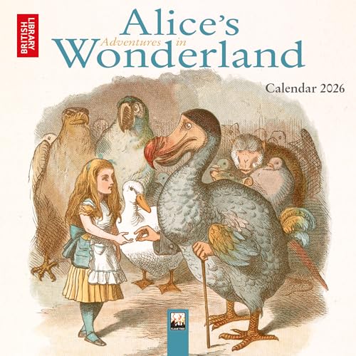 British Library: Alice's Adventures in Wonderland Mini Wall Calendar 2026 (Art Calendar)