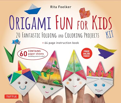 Origami Fun for Kids Kit : Make Colorful and Easy Origami Animals: Kit Includes Origami Book, 98 Papers and 21 Original Projects