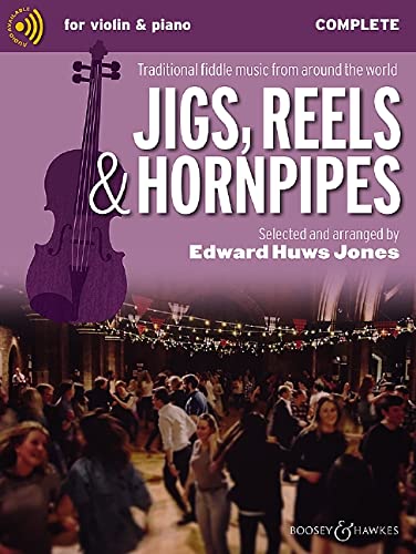 Jigs, Reels & Hornpipes - Traditional fiddle music from around the world - Violin (2 violins) and Piano, Guitar ad libitum - Sheet Music - Boosey & Hawkes (BH 13895) (Fiddler Collection)